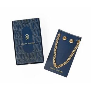 Violet Harper Elana Link Necklace + Earring Set